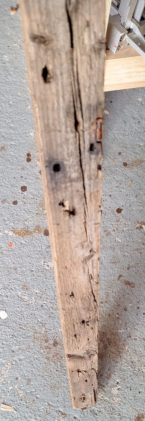 The old nails made the wood very difficult to work with.